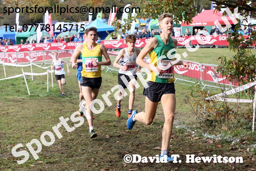 Mens under-17s National Cross Country Relay, Berry Hill Park, Mansfield. Photo:  David T. Hewitson/Sports for All Pics